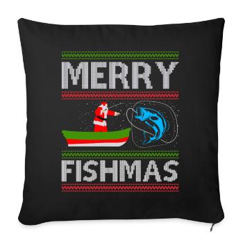 Merry FishmasOutfit - Sofakissenbezug 45 x 45 cm - Schwarz - Vorne