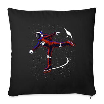 Ice skating Figure skating - Sofa pillowcase 17,3'' x 17,3'' (45 x 45 cm) - black - Front