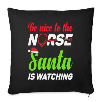 Be nice to the Nurse - Sofakissenbezug 45 x 45 cm - Schwarz - Vorne