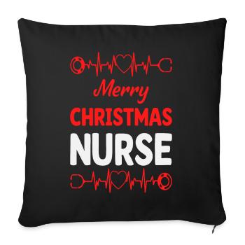 Nurse Christmas - Sofakissenbezug 45 x 45 cm - Schwarz - Vorne