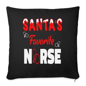 Santas Nurse - Sofakissenbezug 45 x 45 cm - Schwarz - Vorne