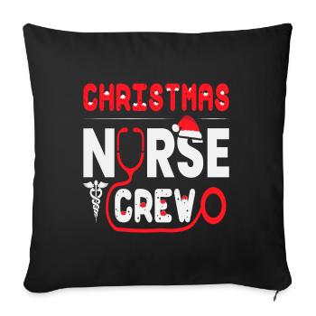 Christmas Nurse Crew Outfit - Sofakissenbezug 45 x 45 cm - Schwarz - Vorne