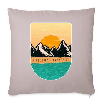 Tenue de plein air - Housse de coussin décorative 45 x 45 cm - taupe clair - Devant