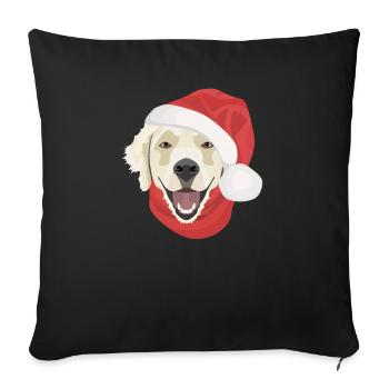 Golden Retriever Merry Christmas - Sofa pillowcase 17,3'' x 17,3'' (45 x 45 cm) - black - Front