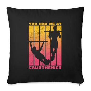 You Had Me At Calisthenics - Sofa pillowcase 17,3'' x 17,3'' (45 x 45 cm) - black - Front