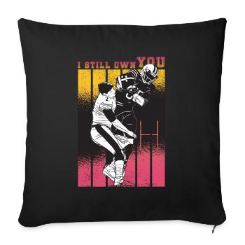 Je te possède toujours Football - Housse de coussin décorative 45 x 45 cm - noir - Devant