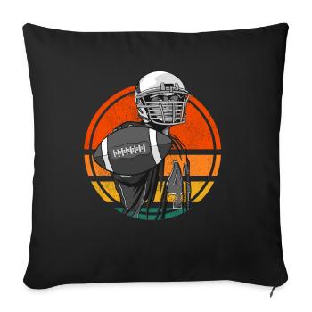 American Football Retro Vintage - Sofa pillowcase 17,3'' x 17,3'' (45 x 45 cm) - black - Front