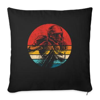 American Football Retro Vintage - Sofa pillowcase 17,3'' x 17,3'' (45 x 45 cm) - black - Front