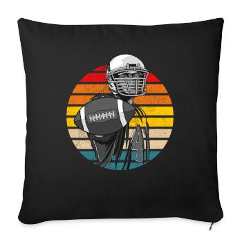 American Football Retro Vintage - Sofa pillowcase 17,3'' x 17,3'' (45 x 45 cm) - black - Front