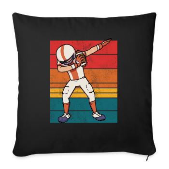 Dabbing Football Boy American Football - Sofa pillowcase 17,3'' x 17,3'' (45 x 45 cm) - black - Front