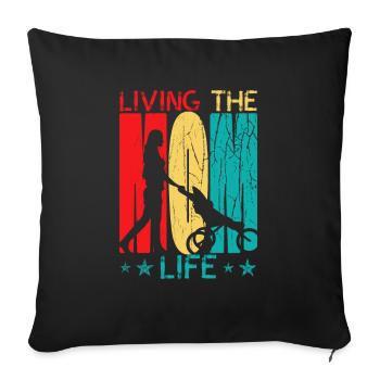 Maman cool dit drôle - Housse de coussin décorative 45 x 45 cm - noir - Devant
