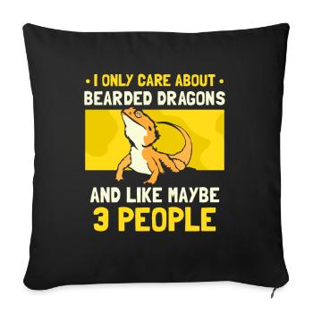 Bearded Dragons and like maybe 3 people - Sofakissenbezug 45 x 45 cm - Schwarz - Vorne