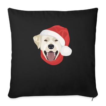 Joyeux Noël Labrador - Housse de coussin décorative 45 x 45 cm - noir - Devant