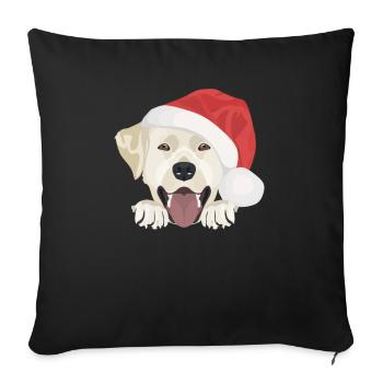 Joyeux Noël Labrador - Housse de coussin décorative 45 x 45 cm - noir - Devant