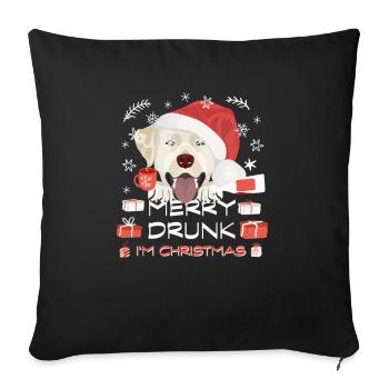 Labrador Christmas Market - Sofa pillowcase 17,3'' x 17,3'' (45 x 45 cm) - black - Front