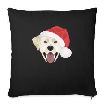 Joyeux Noël Labrador - Housse de coussin décorative 45 x 45 cm - noir - Devant