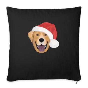 Joyeux Noël Labrador - Housse de coussin décorative 45 x 45 cm - noir - Devant