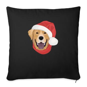 Joyeux Noël Labrador - Housse de coussin décorative 45 x 45 cm - noir - Devant