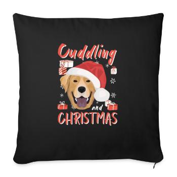 Joyeux Noël Labrador - Housse de coussin décorative 45 x 45 cm - noir - Devant