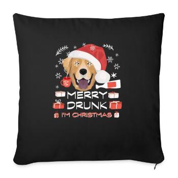 Labrador Christmas Market - Sofa pillowcase 17,3'' x 17,3'' (45 x 45 cm) - black - Front