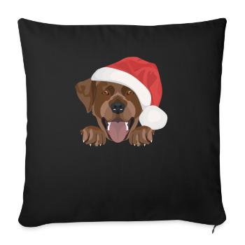 Joyeux Noël Labrador - Housse de coussin décorative 45 x 45 cm - noir - Devant