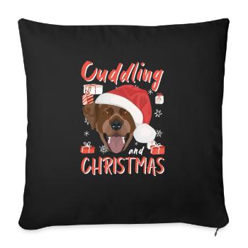 Joyeux Noël Labrador - Housse de coussin décorative 45 x 45 cm - noir - Devant