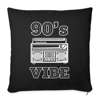 A child of the 90s - Sofa pillowcase 17,3'' x 17,3'' (45 x 45 cm) - black - Front