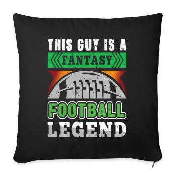 Fantasy Football - Housse de coussin décorative 45 x 45 cm - noir - Devant