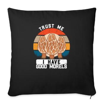 J’ai de bonnes morilles - Housse de coussin décorative 45 x 45 cm - noir - Devant