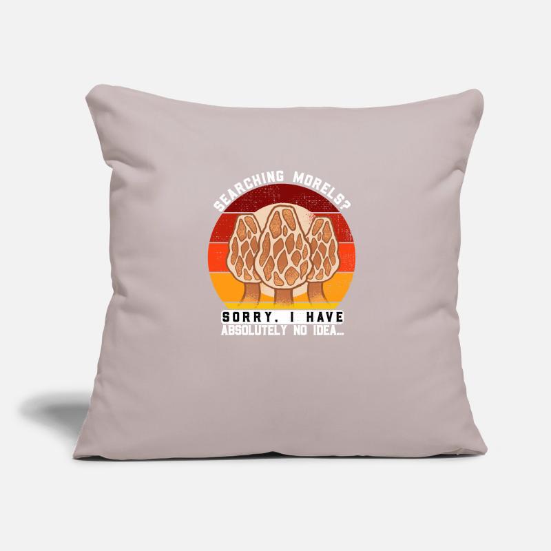 Morels Champignons Champignon Drôle de dicton Housse de coussin décorative 45 x 45 cm