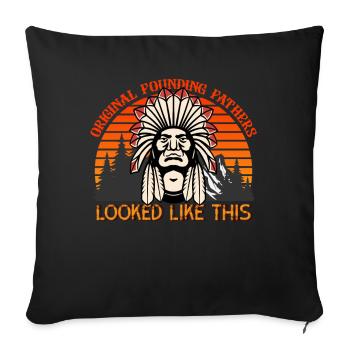 Funny Native American Saying - Sofa pillowcase 17,3'' x 17,3'' (45 x 45 cm) - black - Front
