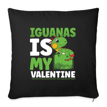 In my head I'm playing with my Iguana - Sofakissenbezug 45 x 45 cm - Schwarz - Vorne