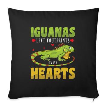 Just one more Iguana I promise - Sofakissenbezug 45 x 45 cm - Schwarz - Vorne
