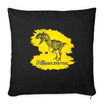 Allosaurus Dinosaur - Sofa pillowcase 17,3'' x 17,3'' (45 x 45 cm) - black - Front