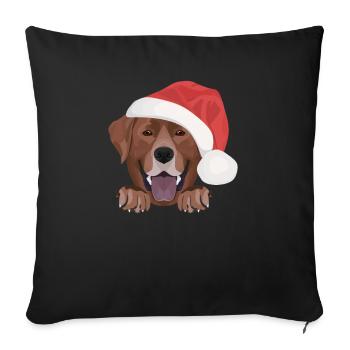 Joyeux Noël Labrador - Housse de coussin décorative 45 x 45 cm - noir - Devant