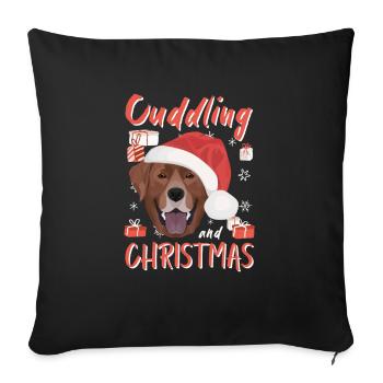 Joyeux Noël Labrador - Housse de coussin décorative 45 x 45 cm - noir - Devant