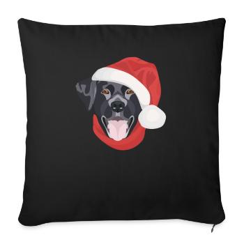 Joyeux Noël Labrador - Housse de coussin décorative 45 x 45 cm - noir - Devant