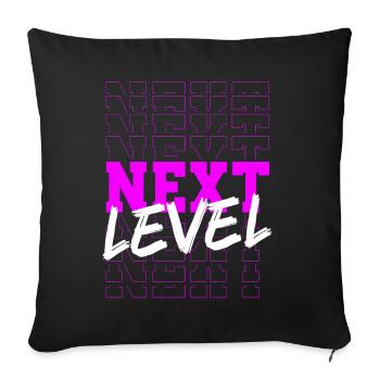 Next level magenta typography design - Sofa pillowcase 17,3'' x 17,3'' (45 x 45 cm) - black - Front