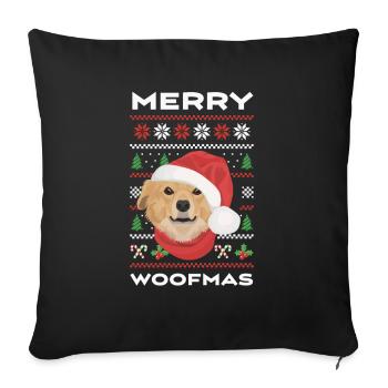 Retriever de la Nouvelle-Écosse Joyeux Noël - Housse de coussin décorative 45 x 45 cm - noir - Devant