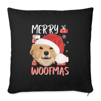 Retriever de la Nouvelle-Écosse Joyeux Noël - Housse de coussin décorative 45 x 45 cm - noir - Devant
