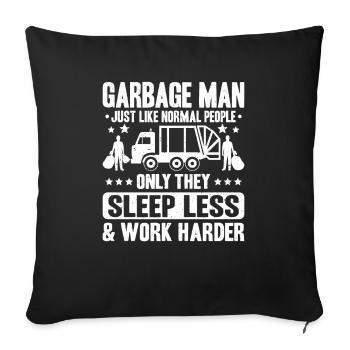 Spécialiste du recyclage et de la gestion des déchets - Housse de coussin décorative 45 x 45 cm - noir - Devant