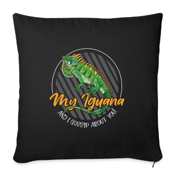I would never hurt an Iguana - Sofakissenbezug 45 x 45 cm - Schwarz - Vorne