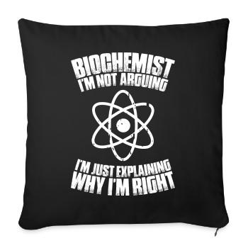 Biochemiker Biochemie Biochemistry Biochemist - Sofa pillowcase 17,3'' x 17,3'' (45 x 45 cm) - black - Front