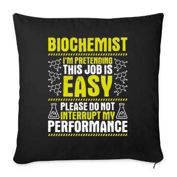 Biochemiker Biochimie Biochimie Biochimiste - Housse de coussin décorative 45 x 45 cm - noir - Devant
