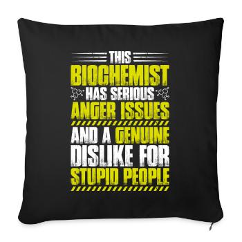 Biochemiker Biochemie Biochemistry Biochemist - Sofa pillowcase 17,3'' x 17,3'' (45 x 45 cm) - black - Front