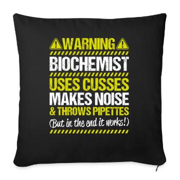 Biochemiker Biochimie Biochimie Biochimiste - Housse de coussin décorative 45 x 45 cm - noir - Devant