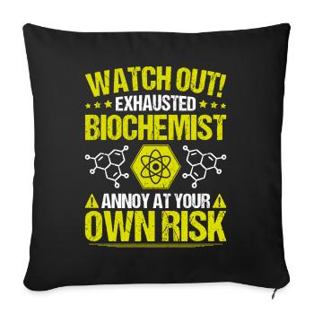Biochemiker Biochimie Biochimie Biochimiste - Housse de coussin décorative 45 x 45 cm - noir - Devant