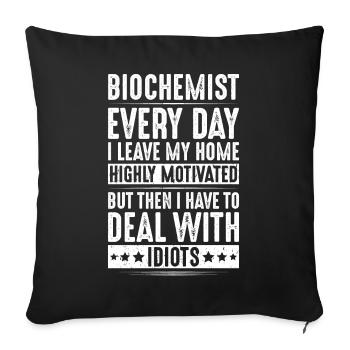 Biochemiker Biochimie Biochimie Biochimiste - Housse de coussin décorative 45 x 45 cm - noir - Devant