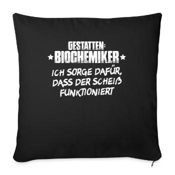 Biochemiker Biochimie Biochimie Biochimiste - Housse de coussin décorative 45 x 45 cm - noir - Devant