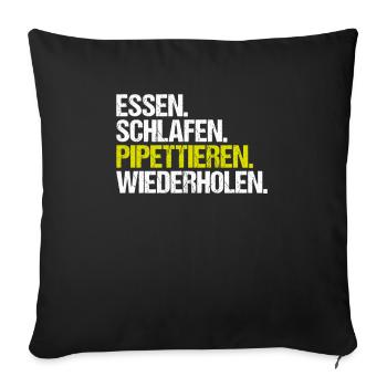 Biochemiker Biochemie Biochemistry Biochemist - Sofa pillowcase 17,3'' x 17,3'' (45 x 45 cm) - black - Front